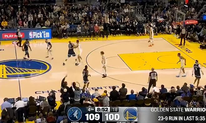 勇士主场不敌森林狼 连续四连败陷季后赛困境